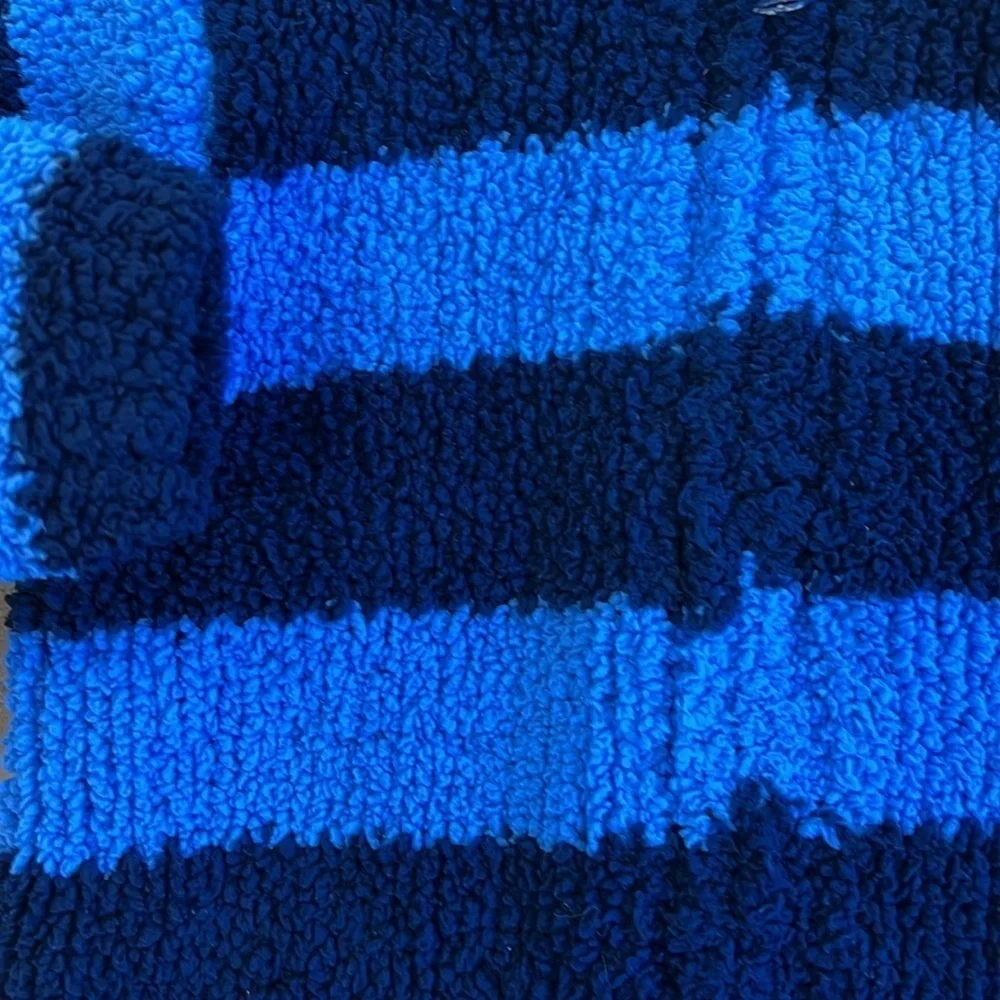 Angel dear blue striped chenille jacket